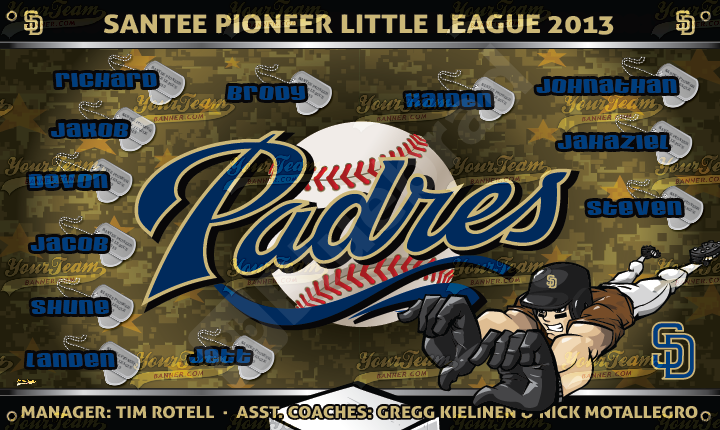 Padres Baseball team banner