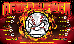 Afterburner baseball team banner