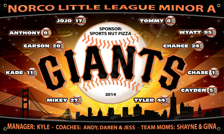 Giants Baseball Team banner
