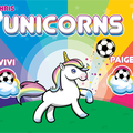 Unicorns soccer team banner