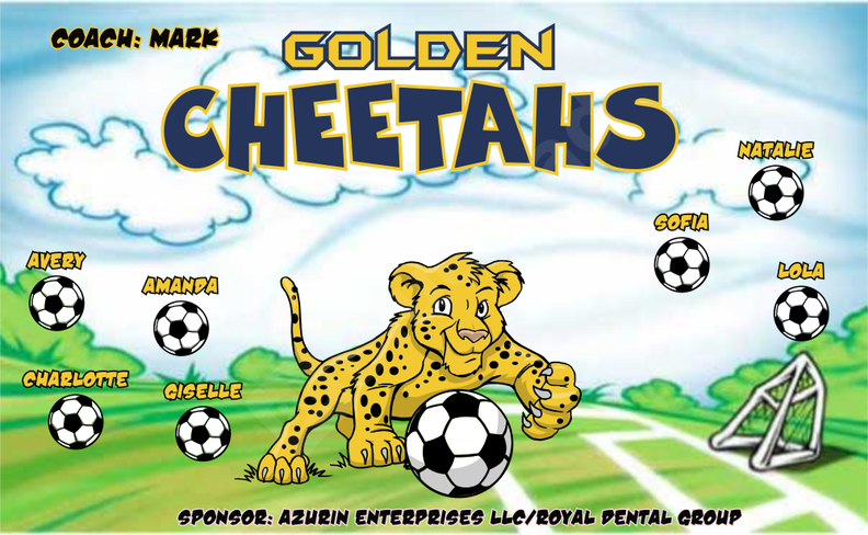 Golden Cheetahs Soccer team banner