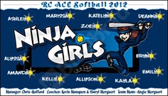 Ninja Girls softball team banner idea